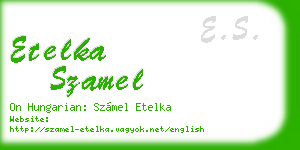 etelka szamel business card